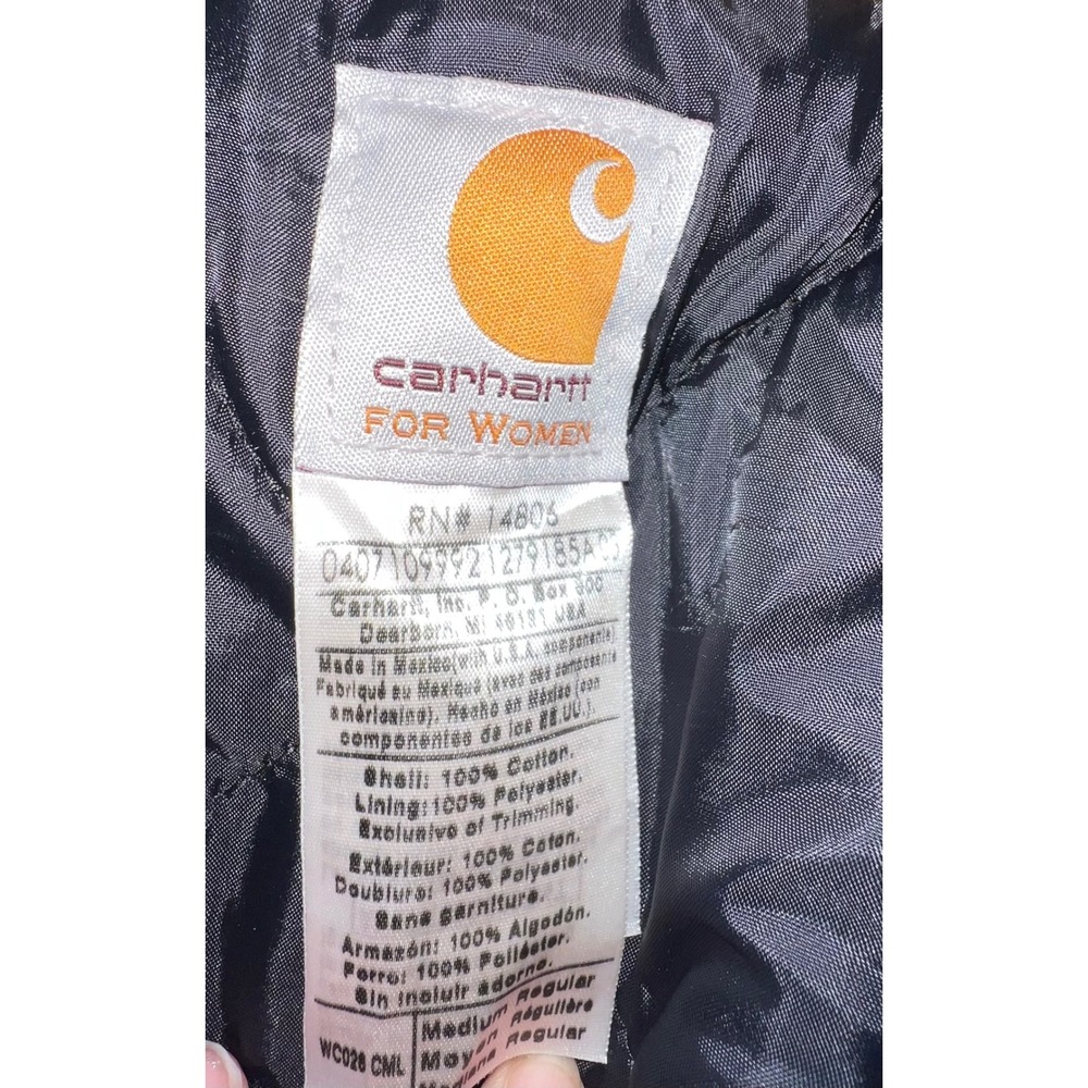 Carhartt Women's WC026 Sandstone Coat Jacket Brown Quilted Lined Size M Medium - Picture 2 of 10